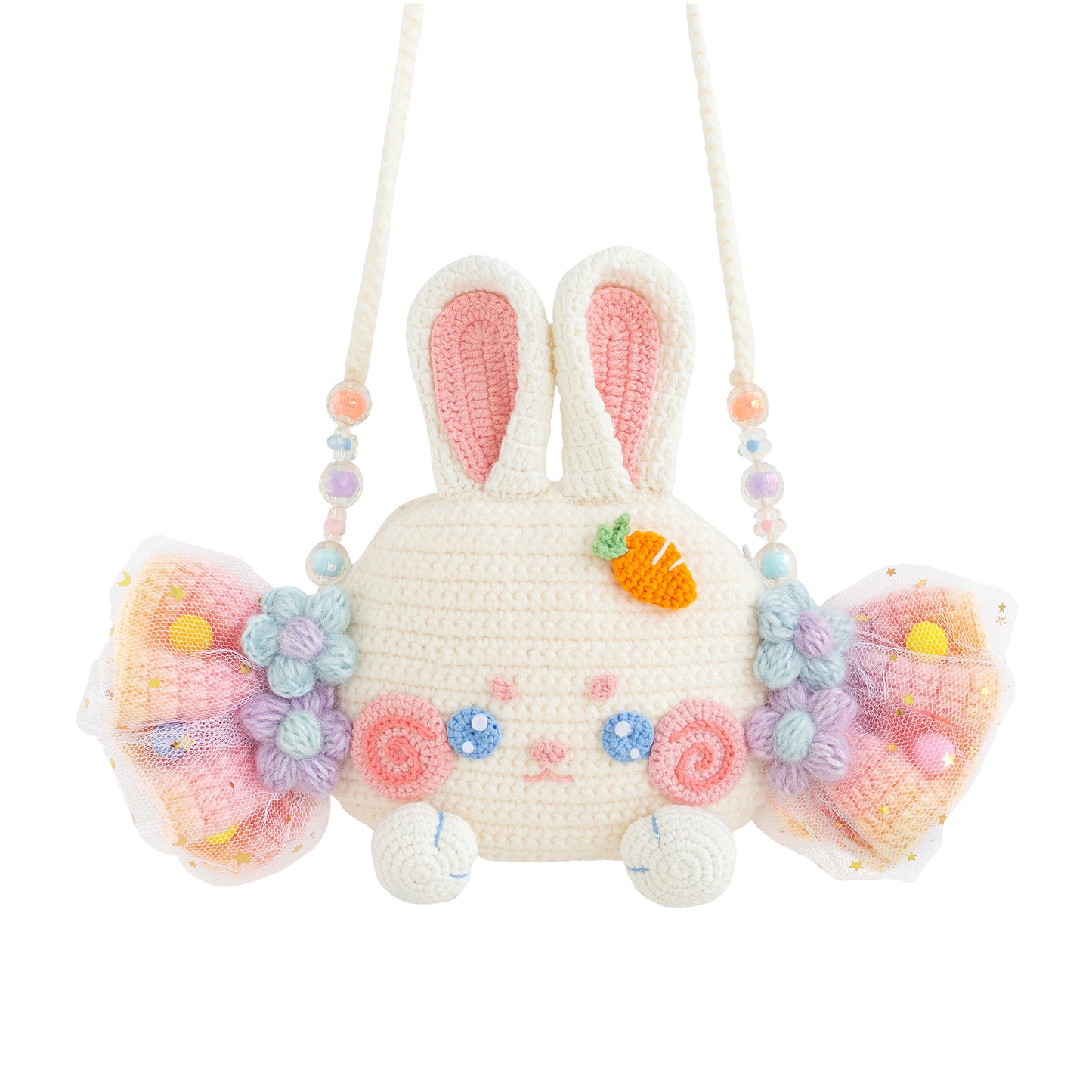 Candy Mini Shoulder Bag Crochet Yarn Kit | Kitty & Bunny Style| Susan's Family