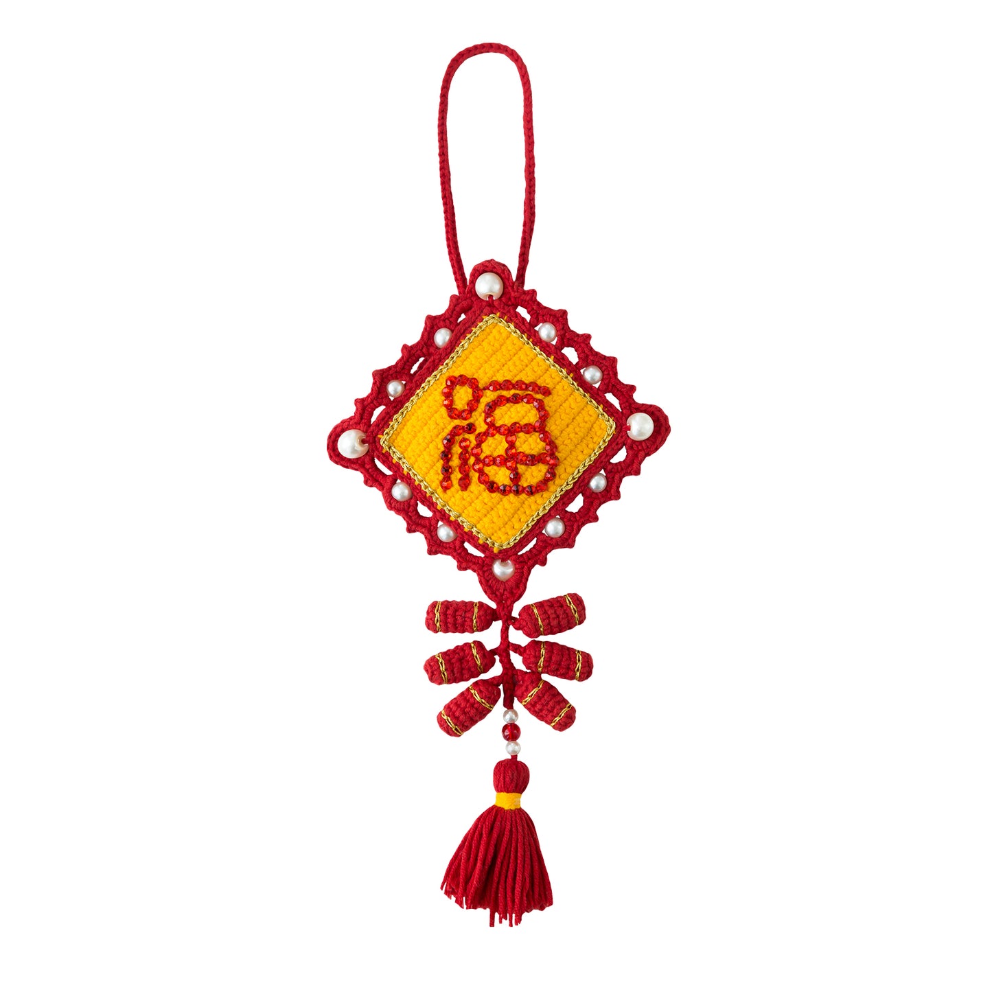 Fortune Earphone Pouch Crochet Yarn Kit | Chinese Aesthetics Series | Susan's Family