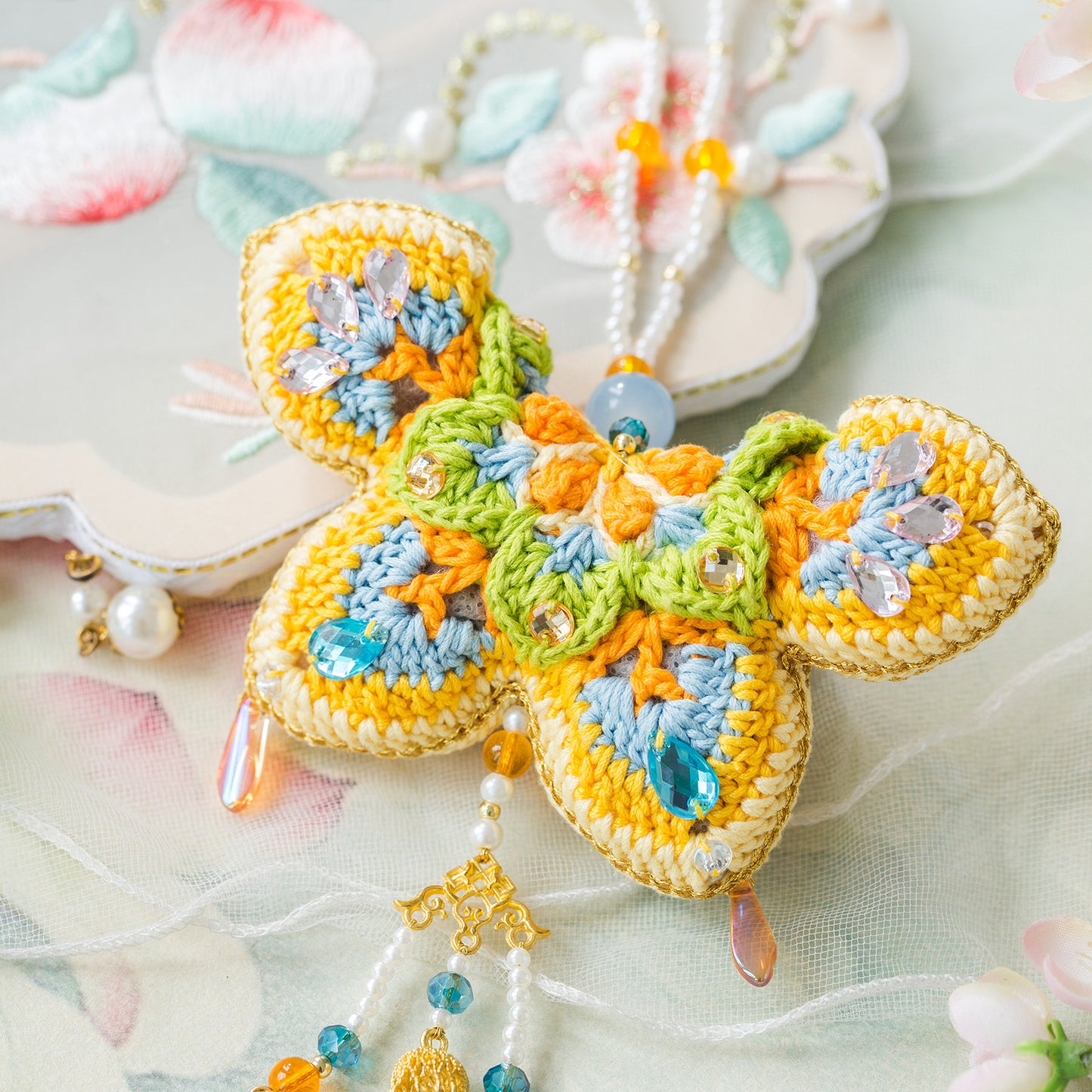 Butterfly Scent Sachet Crochet Yarn Kit | Chinese Aesthetics Series | Susan's Family