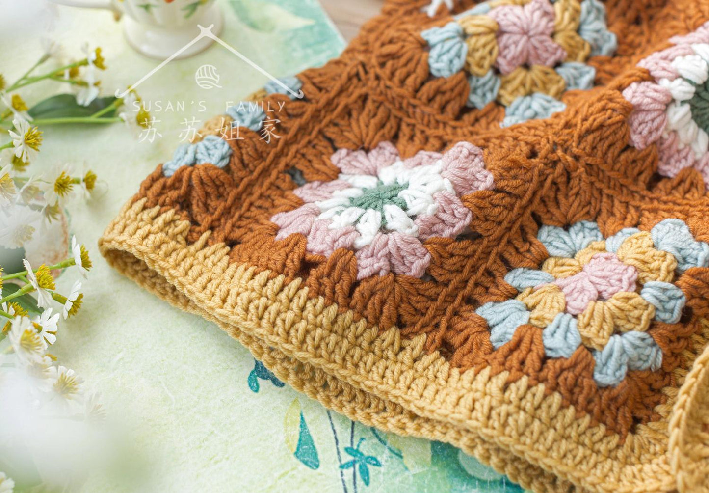 Countryside Granny Square Cardigan Crochet Pattern