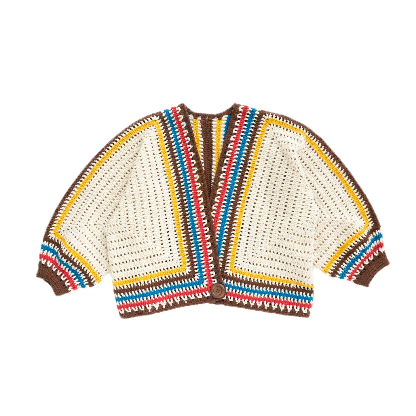 Stylish Striped Cardigan Crochet Yarn Kit | Transetter Series | Susan's Family
