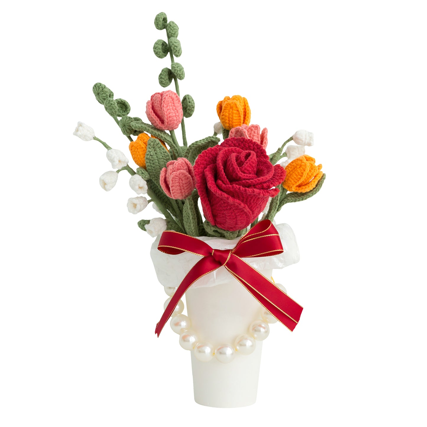 Milk Tea Bouquet Pen Crochet Yarn Kit | Susan's Family