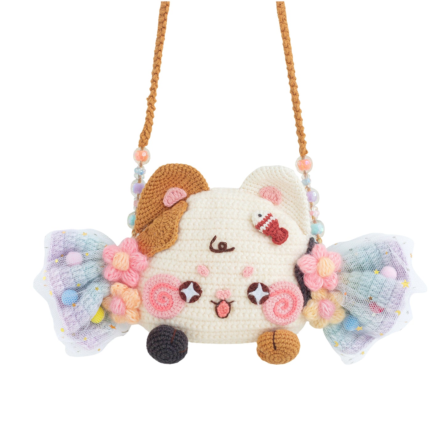 Candy Mini Shoulder Bag Crochet Yarn Kit | Kitty & Bunny Style| Susan's Family