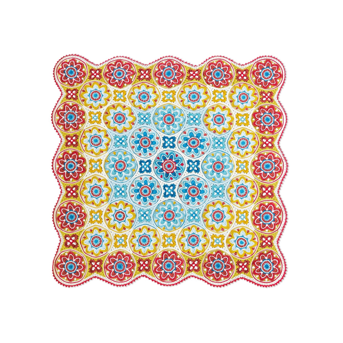 Tuanhua Dome Blanket Crochet Yarn Kit | Susan's Family Beginners Crochet Kit, Floral dome blanket