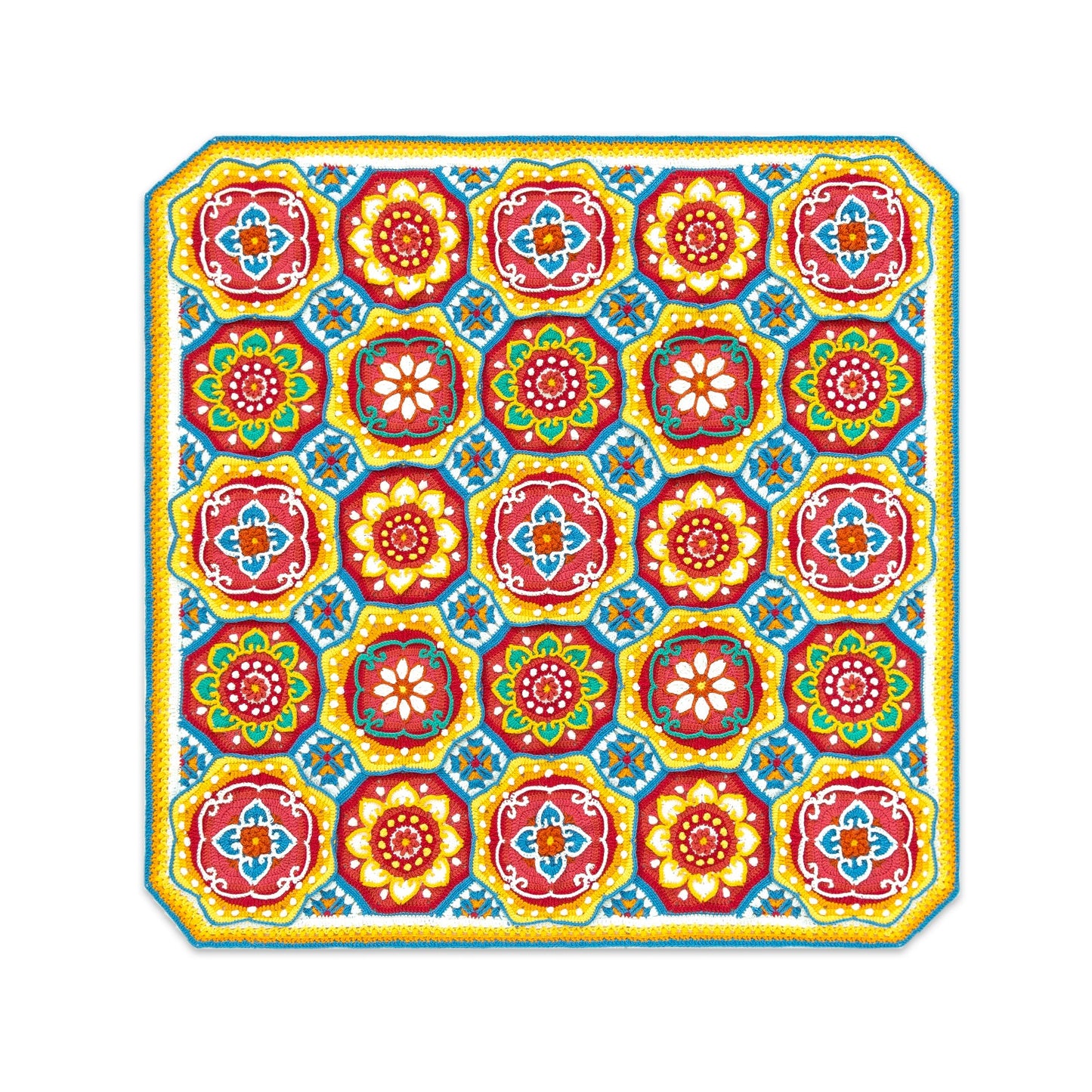 Ruyi Lotus Blanket Crochet Yarn Kit | Susan's Family Crochet Kit for Beginners