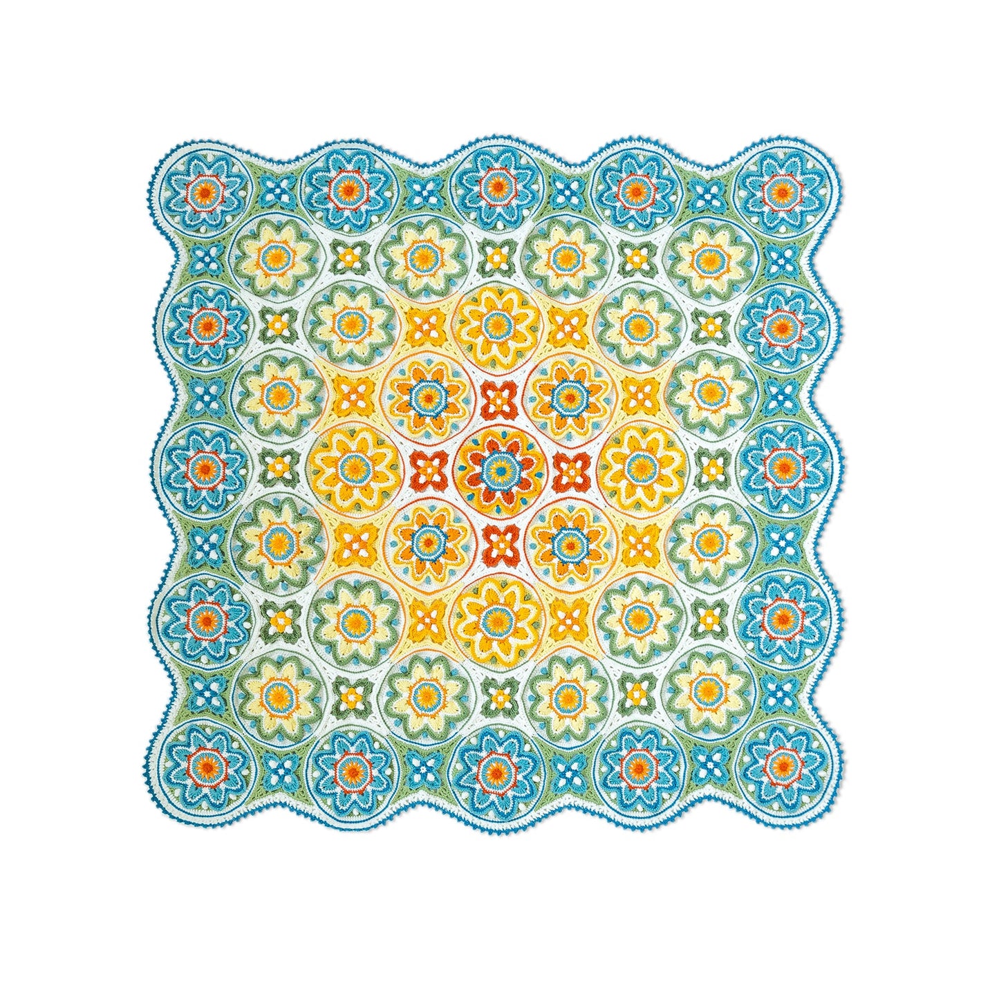 Tuanhua Dome Blanket Crochet Yarn Kit | Susan's Family Beginners Crochet Kit, Floral dome blanket