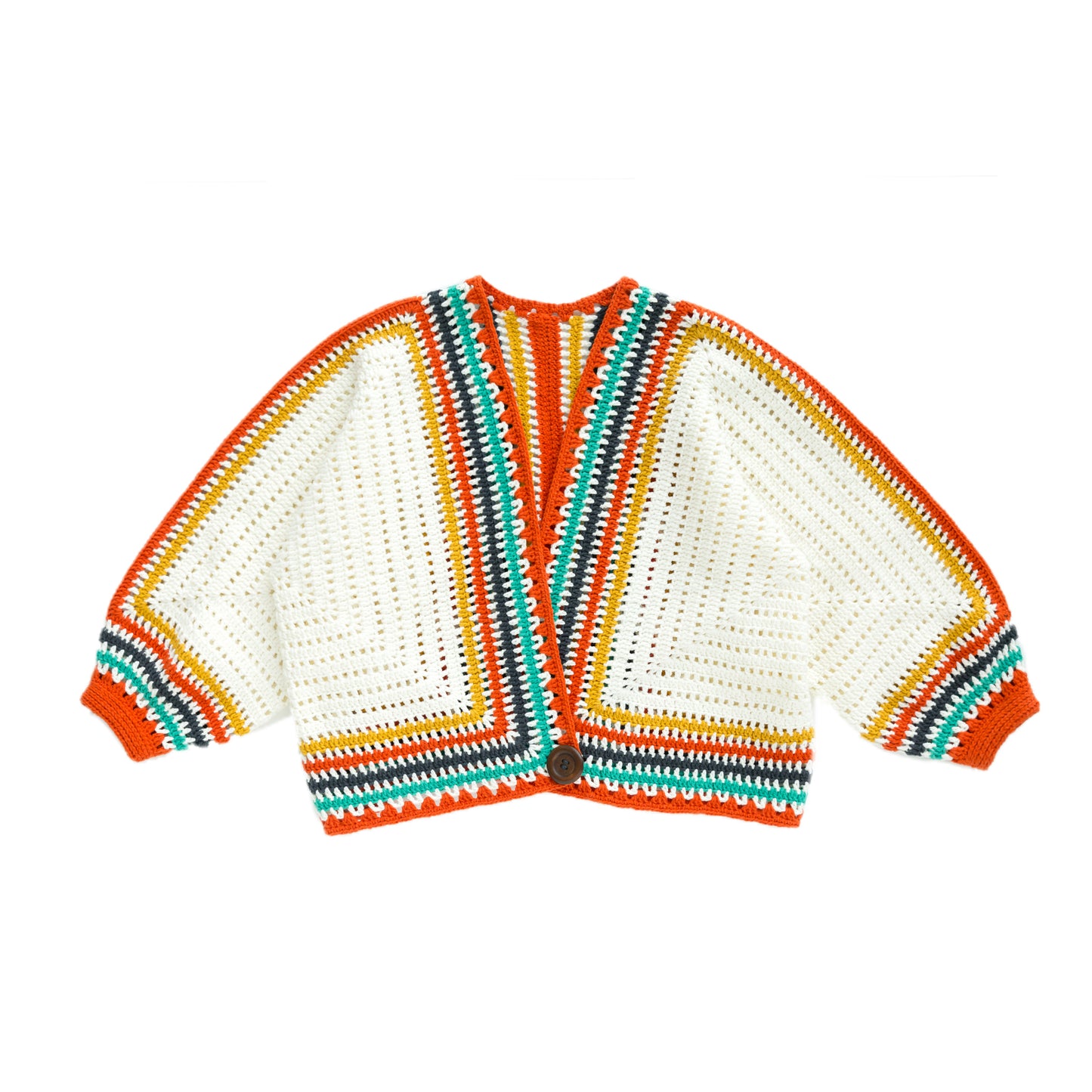 Stylish Striped Cardigan Crochet Yarn Kit | Transetter Series | Susan's Family