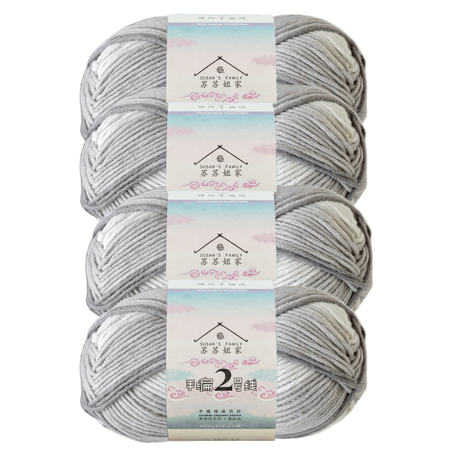 Handcrafted No.2 Knit Thread 4 Packs【US Warehouse】