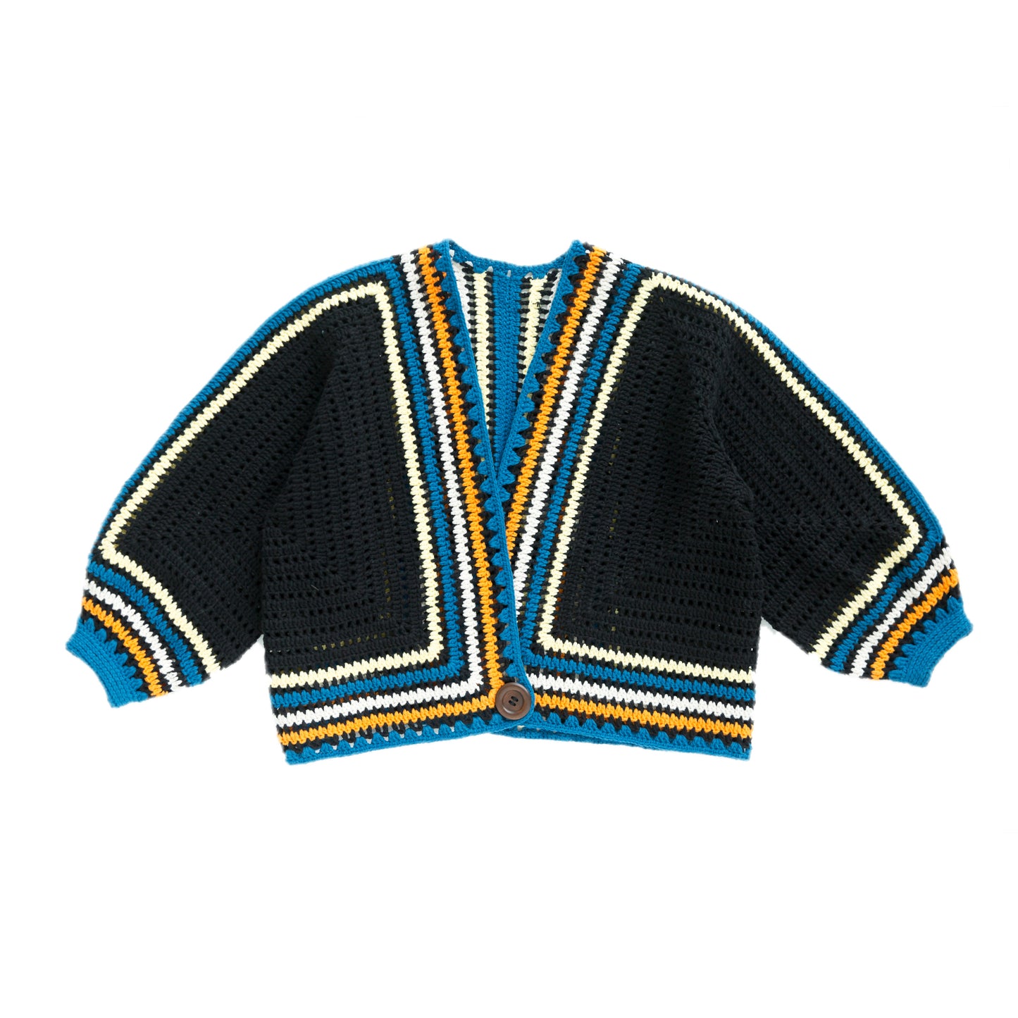 Stylish Striped Cardigan Crochet Yarn Kit | Transetter Series | Susan's Family