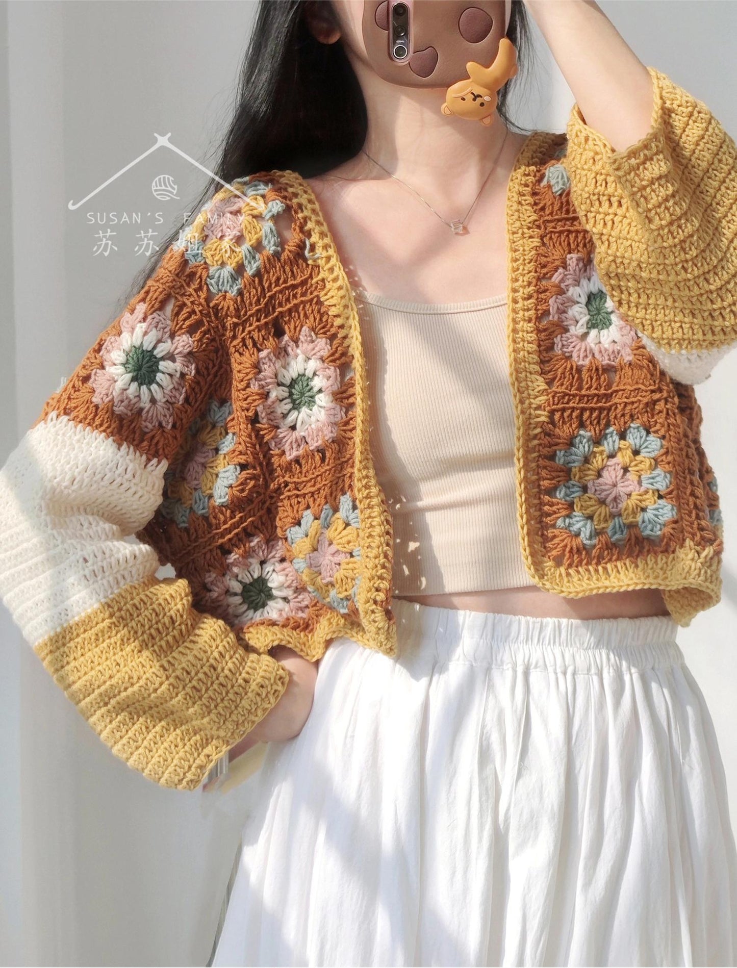 Countryside Granny Square Cardigan Crochet Pattern