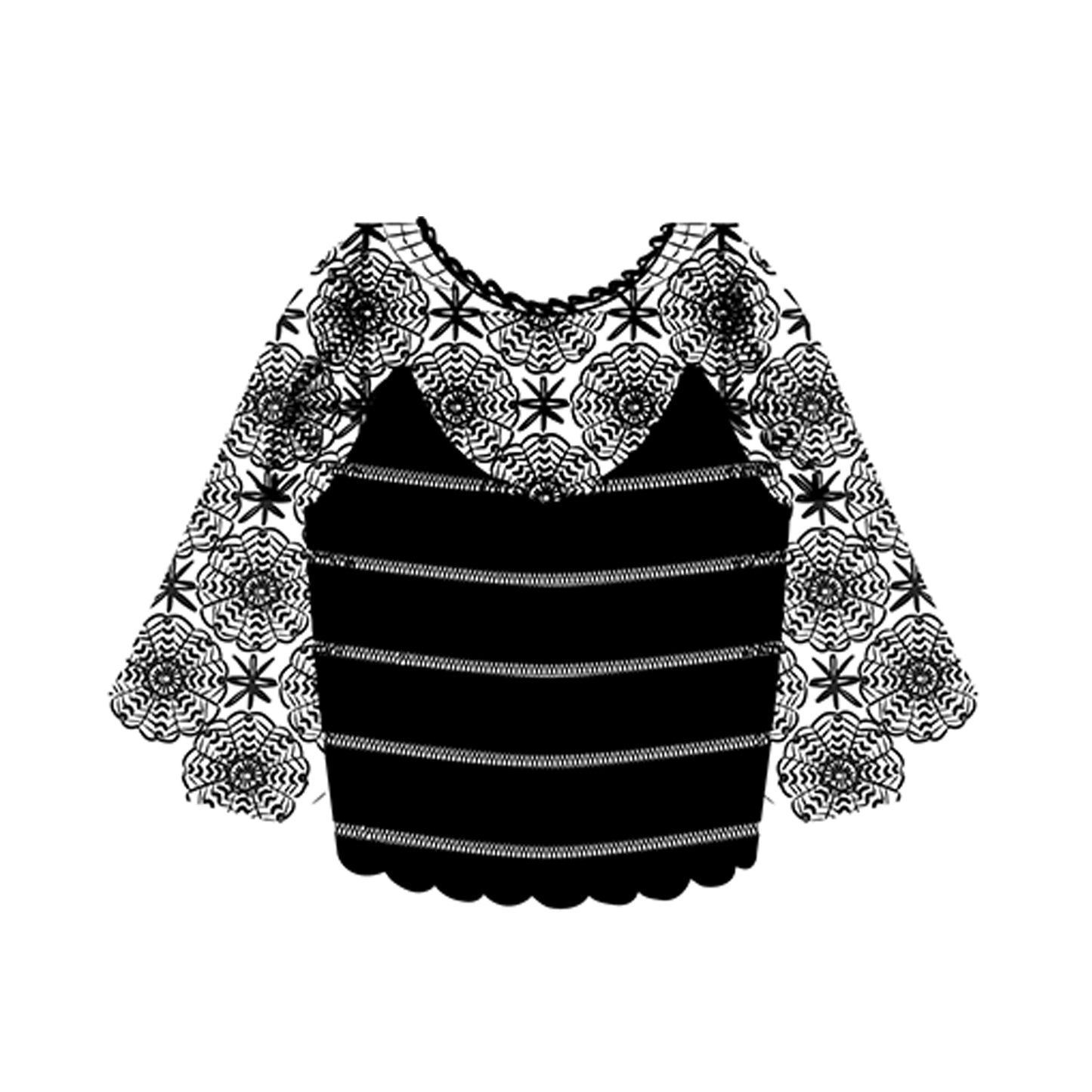 Summer Lace Pullover Crochet Yarn Kit | Feng Series | Susan's Family