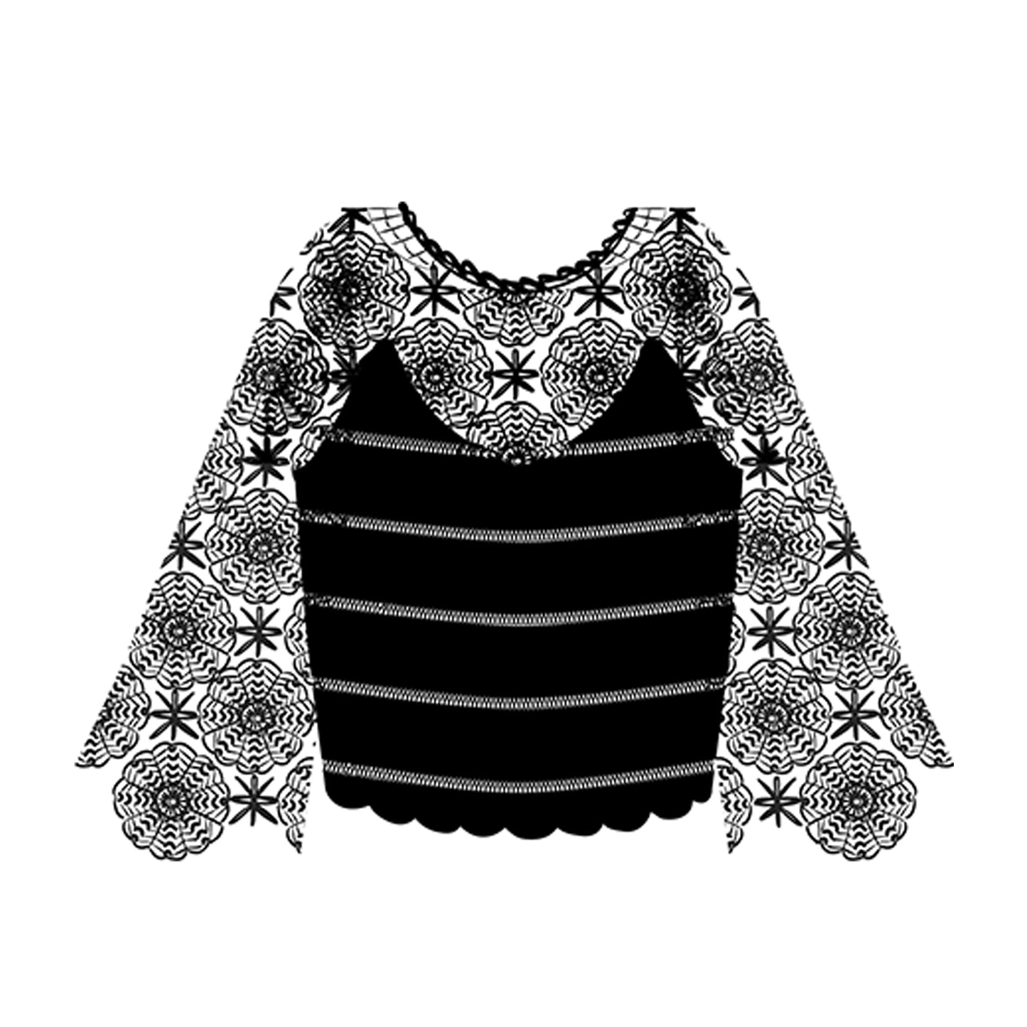 Summer Lace Pullover Crochet Yarn Kit | Feng Series | Susan's Family