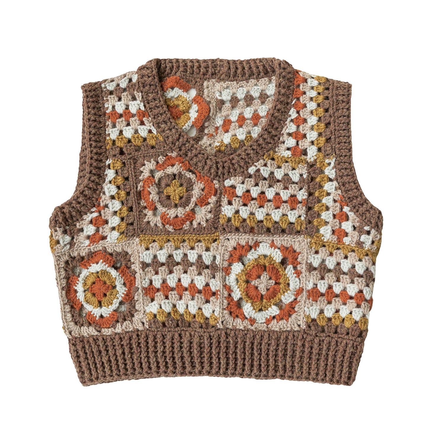 Qingyang Retro Mosaic Vest Crochet Yarn Kit | Retro Nostalgia Series | Susan's Family