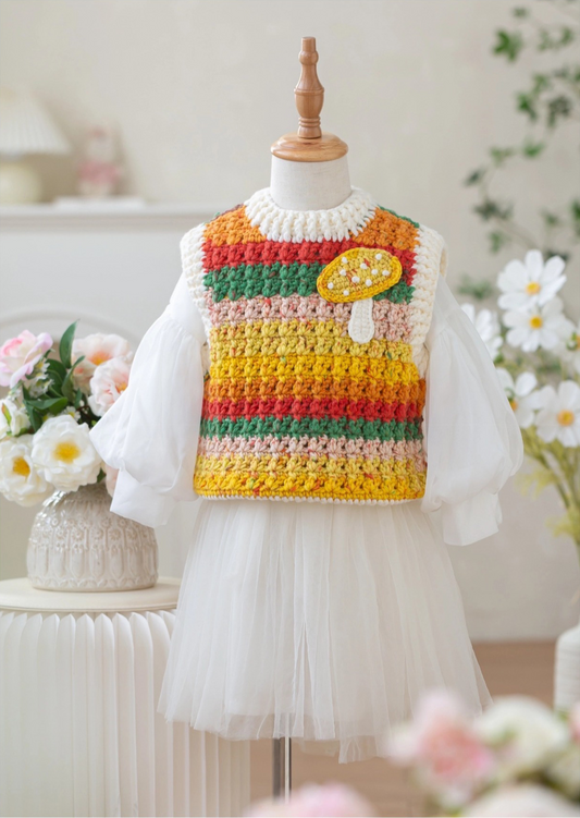 Häkelmuster für Weste „Forest Whisper“