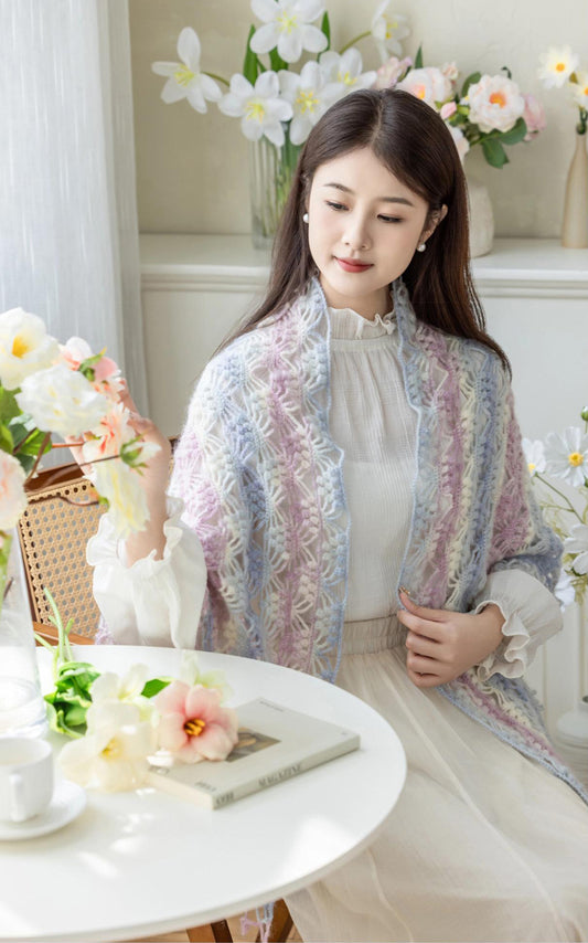 Grape Shawl Crochet Yarn Kit