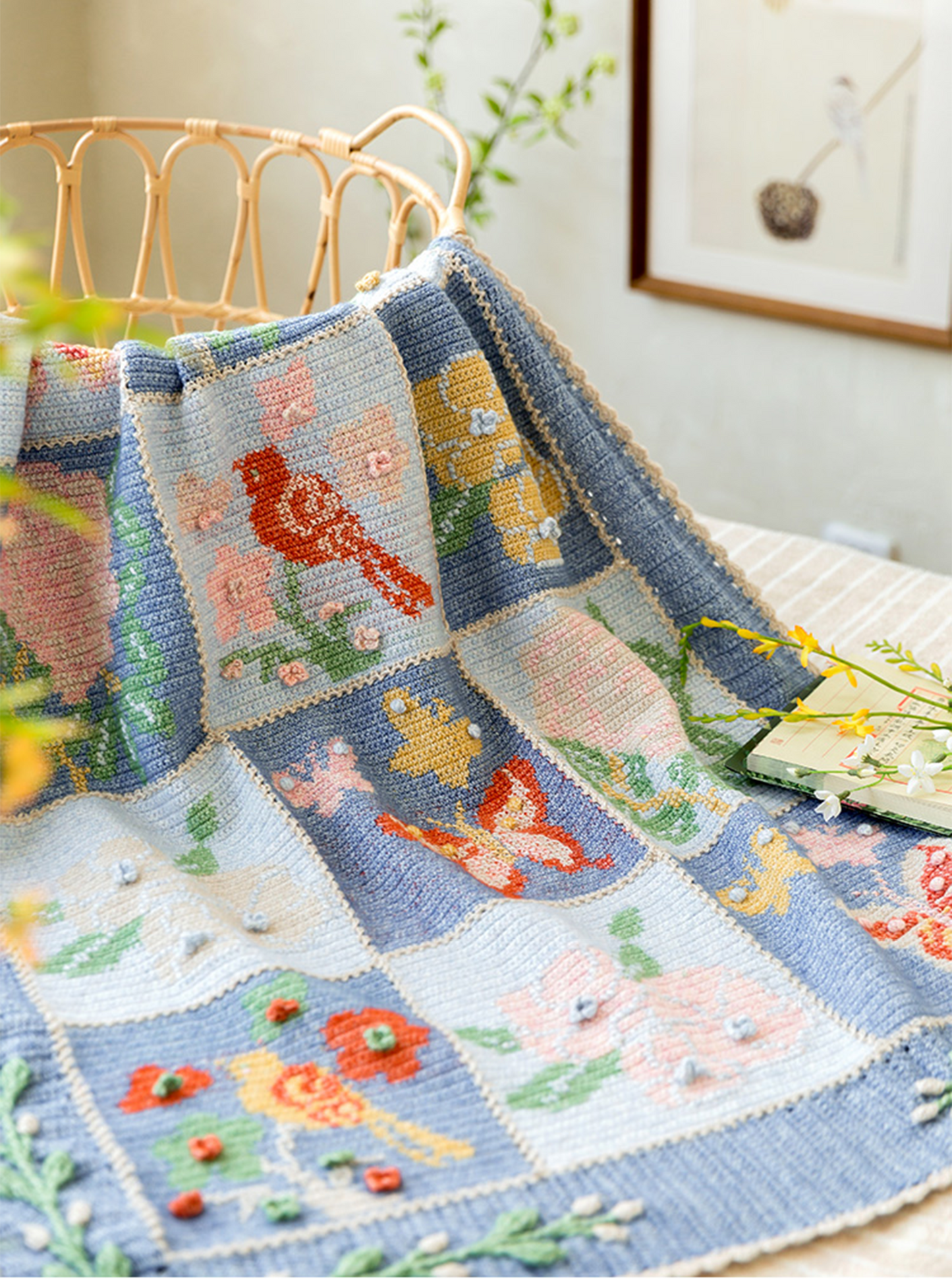 Ancient Intarsia Blanket Crochet Pattern