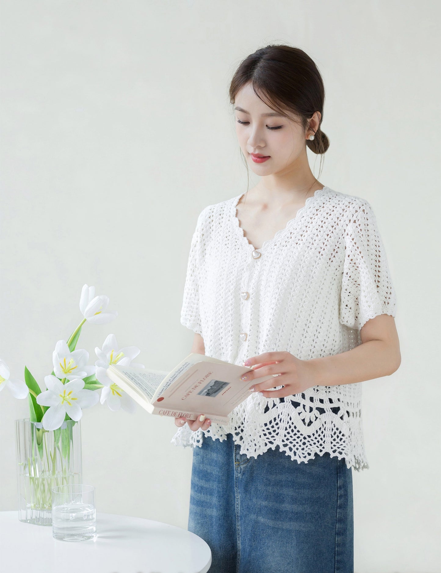 Crystal Peach Blossom Crochet Yarn Kit