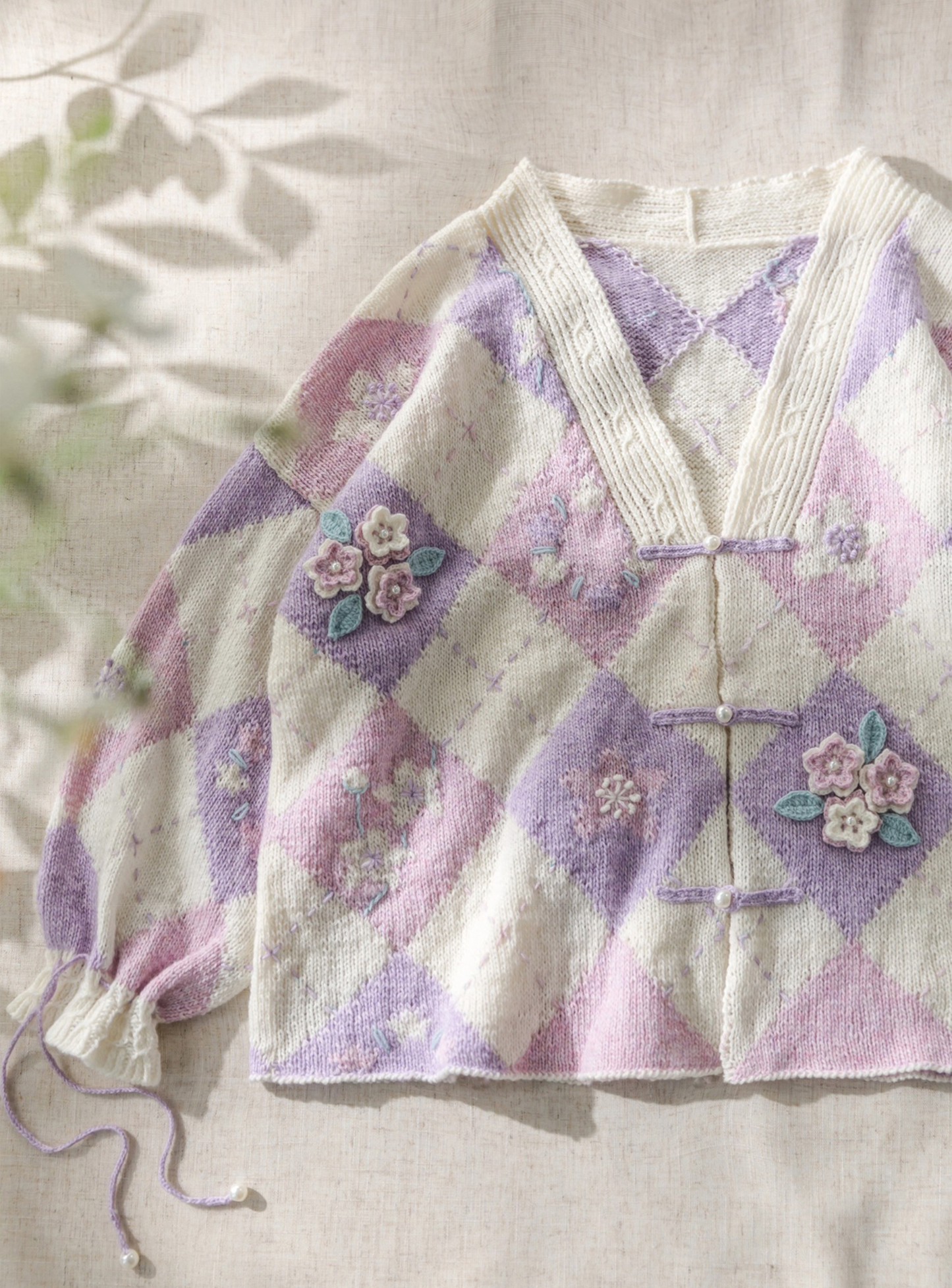 Peach Blossom Shuitian Cardigan Knit Digital Pattern