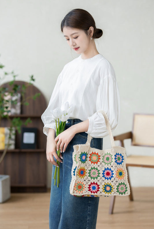 Granny Square Bag Crochet Yarn Kit