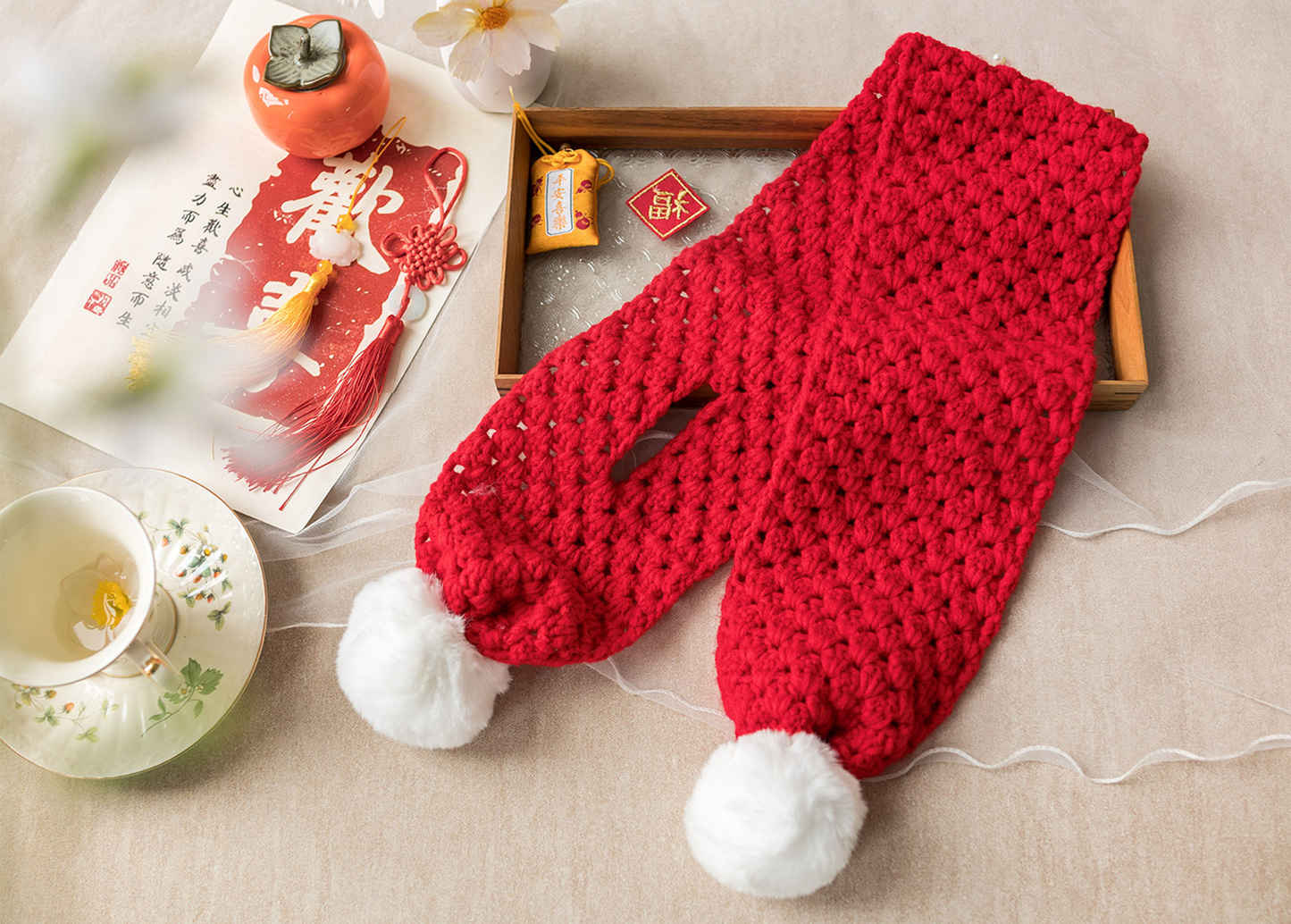 Dancing Lion Set Crochet Yarn Kit | Chinese Aesthetics Series | Susan's Family
