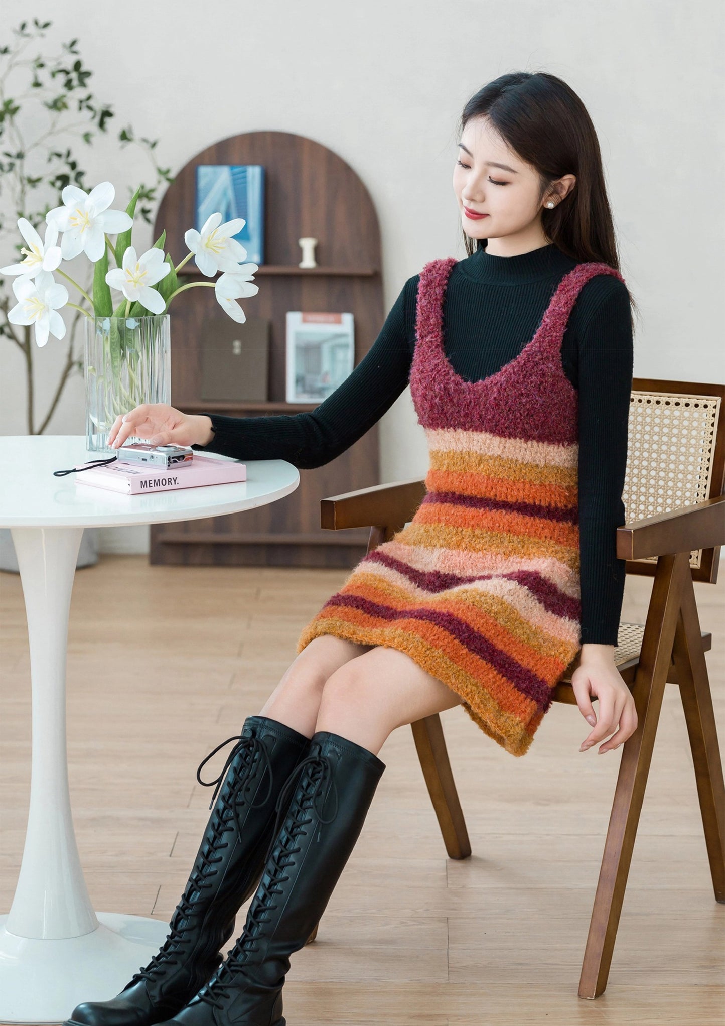 Retro Color-block Dress Crochet Pattern