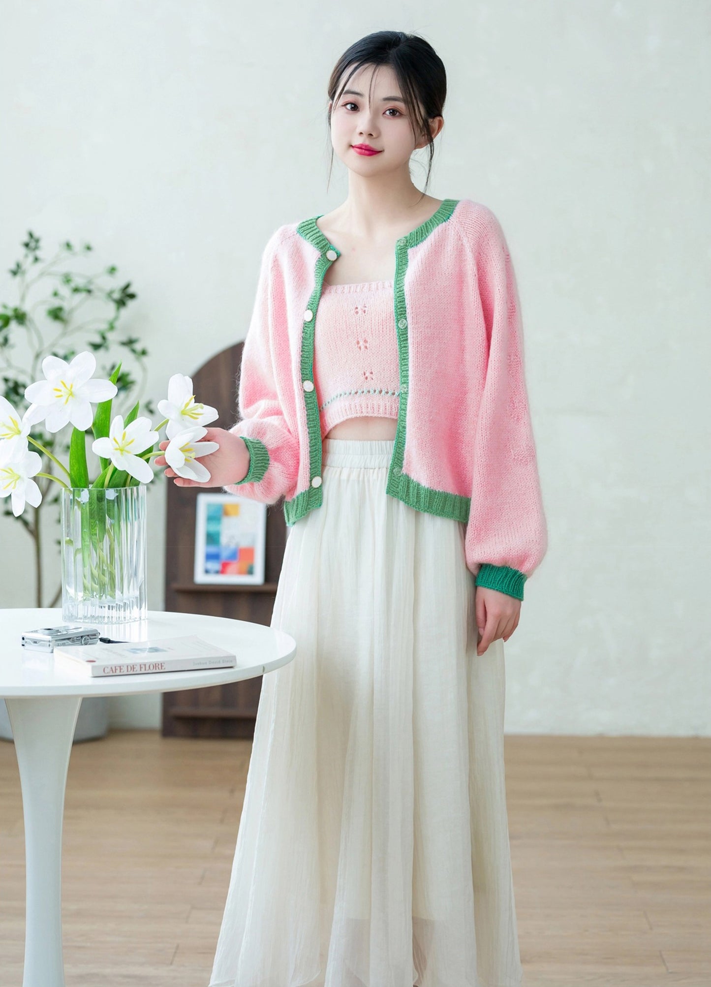 Peach Sweater Set Knit Pattern