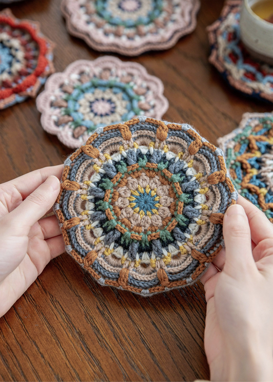 Happy Tea Time Coaster Crochet Yarn Kit