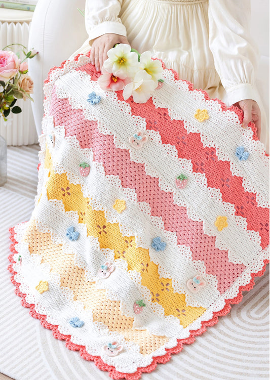 Minimalistisches Häkelmuster für Decken