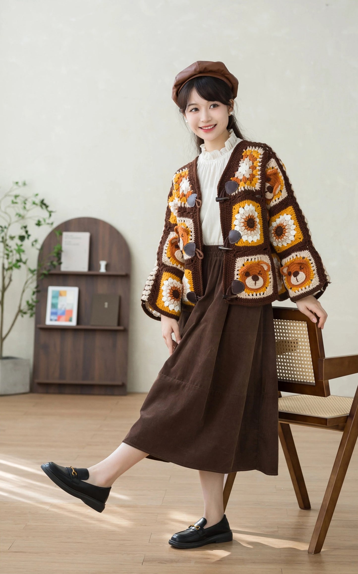Sunflower Bear Cardigan Crochet Pattern