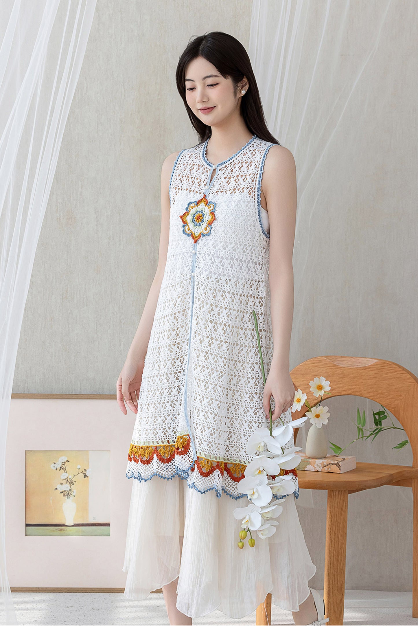 Queyu Lace Vest Crochet Kit