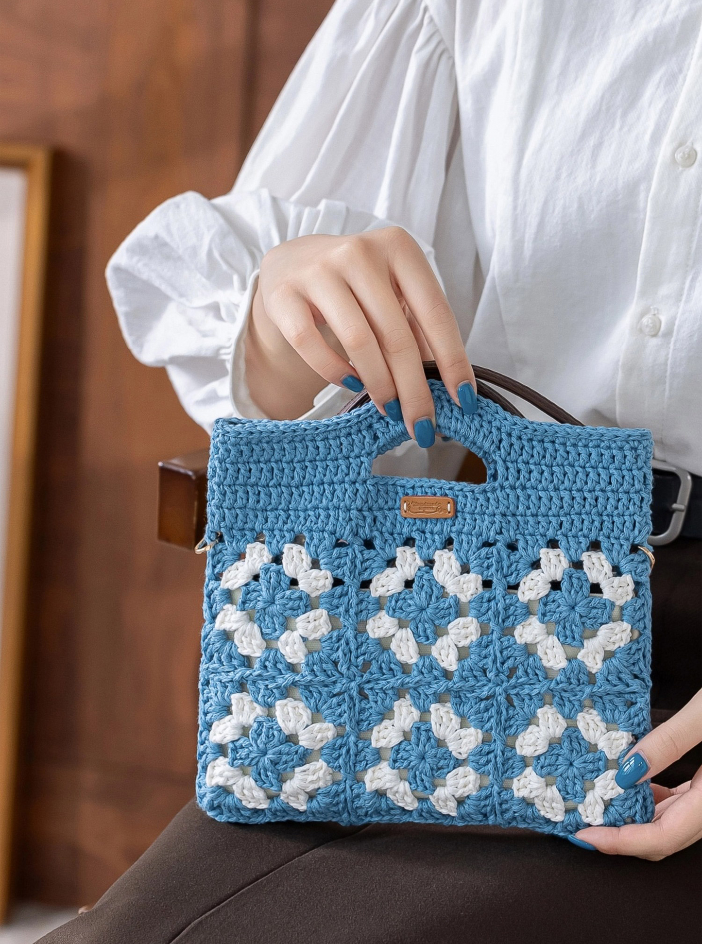 Granny Square Handbag Digital Crochet Patterm