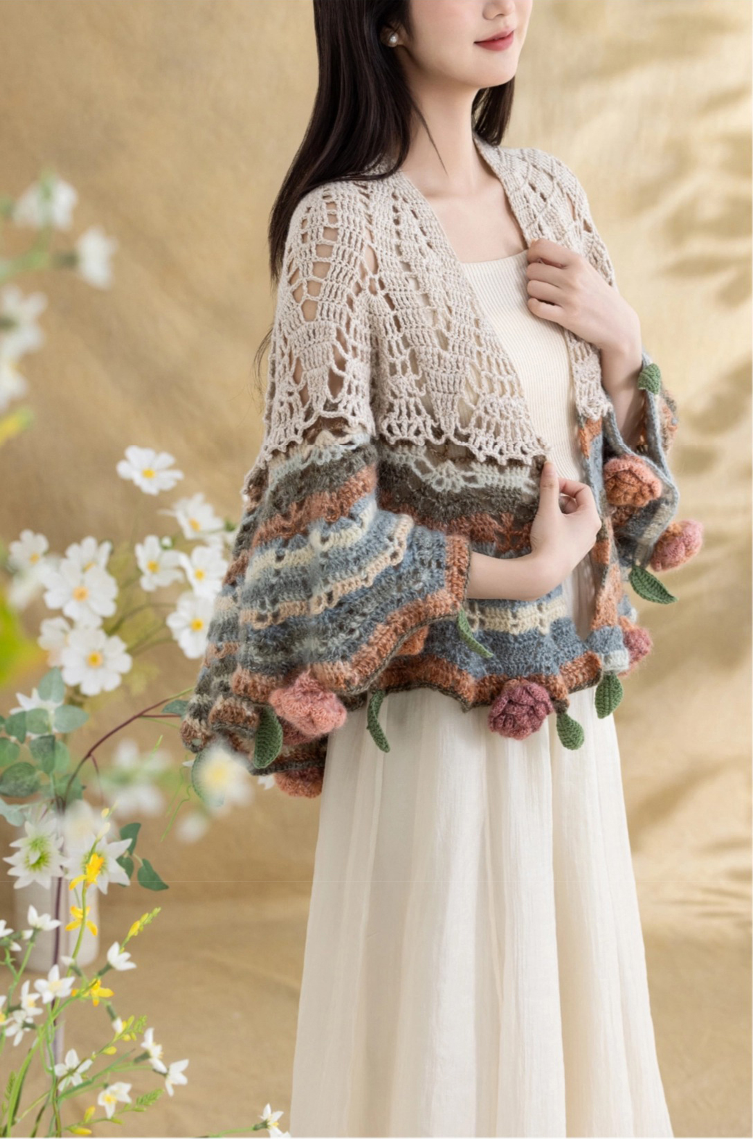 Heartfelt Bouquet Shawl Crochet Yarn Kit – Susan's Family Crochet Yarn