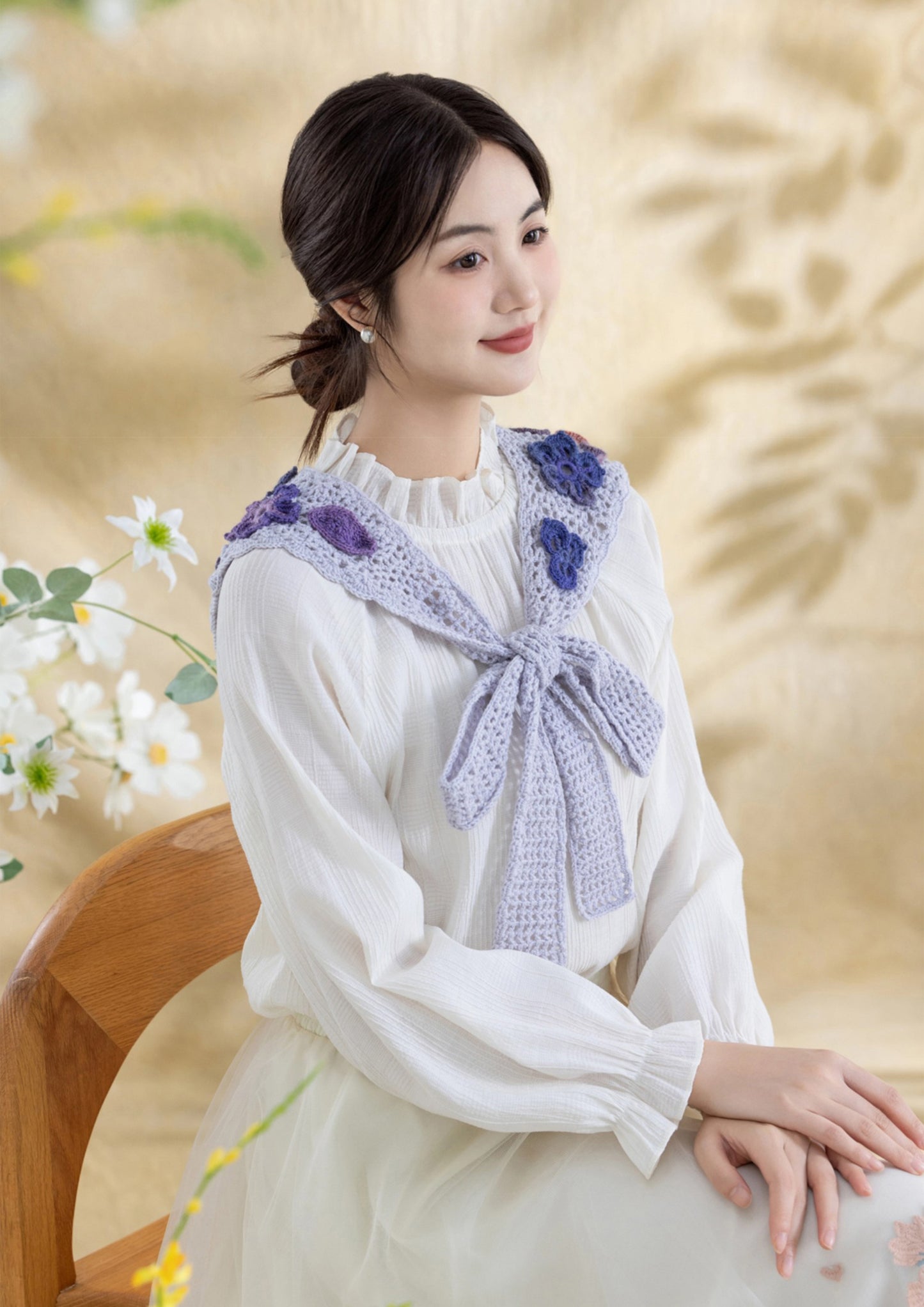 Flower Shadow Shawl Crochet Pattern
