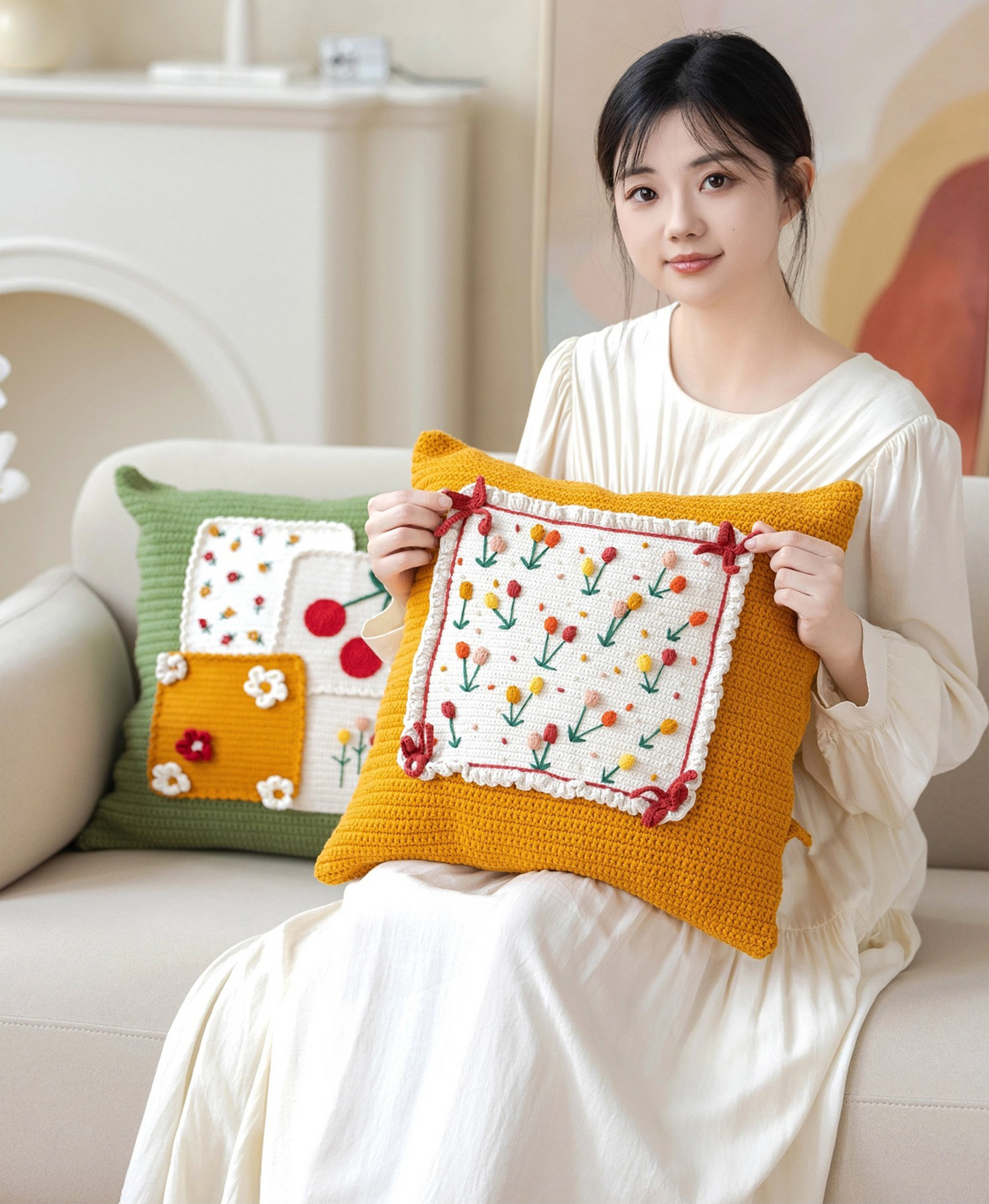 Ancient Fields Crochet Pillow Case Pattern