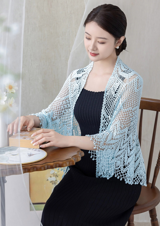 Pfauentanz-Schal-Häkelgarn-Set | Serie Chinesische Ästhetik | Susans Familie