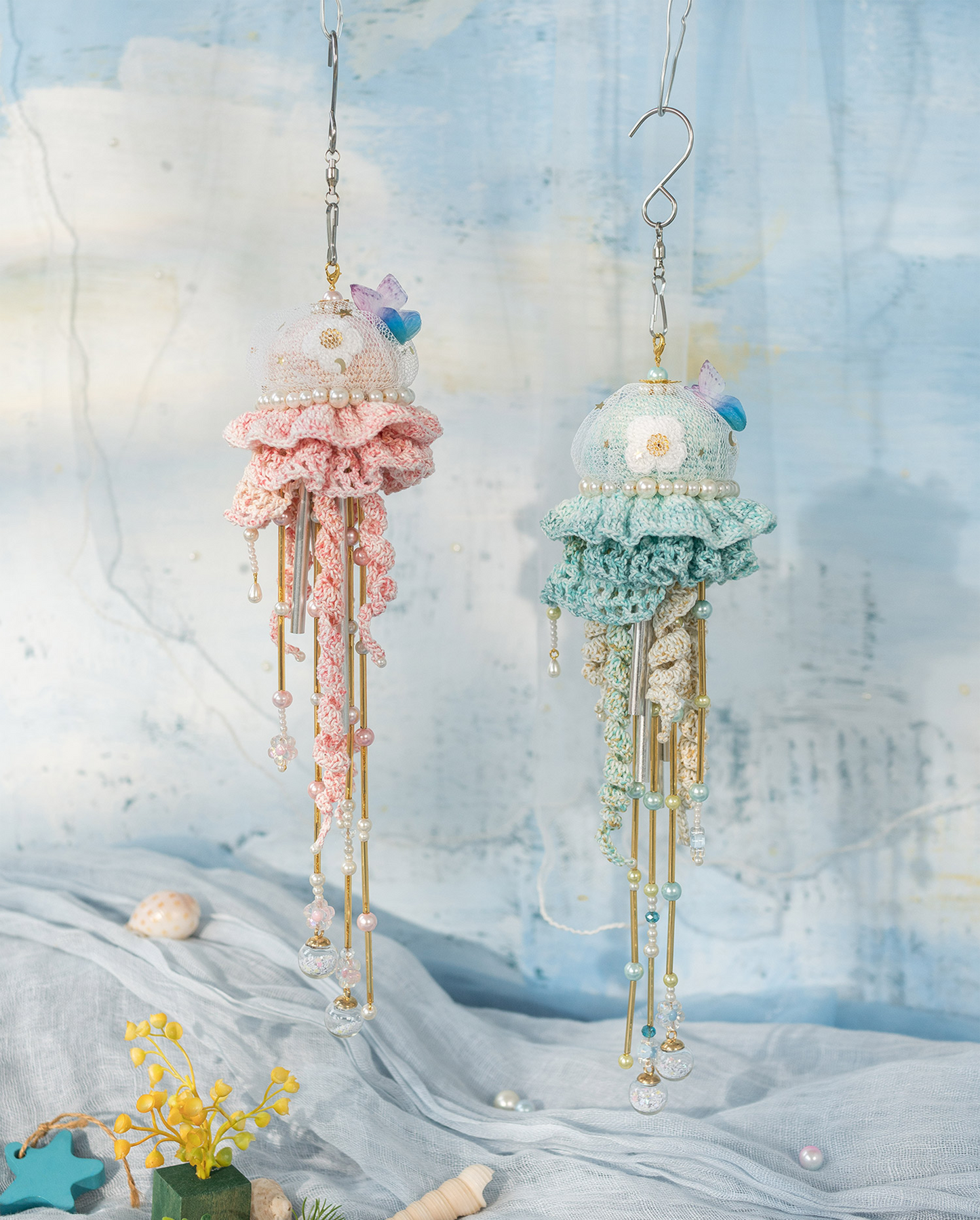 Jellyfish Wind-bell Crochet Yarn Kit