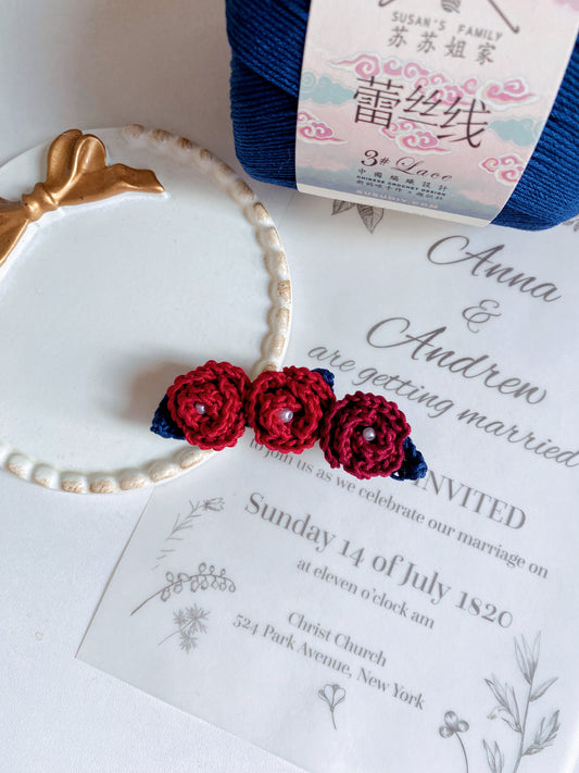 Classic Rose Hairclip Yarn Pack