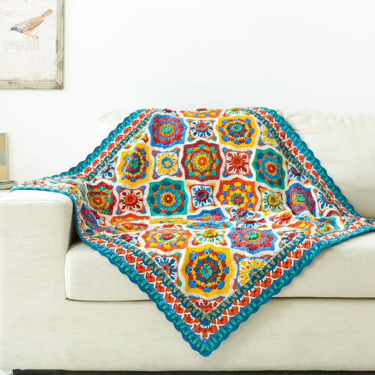 Morocco Zellige Patchwork Blanket Crochet Yarn Kit | Susan's Family