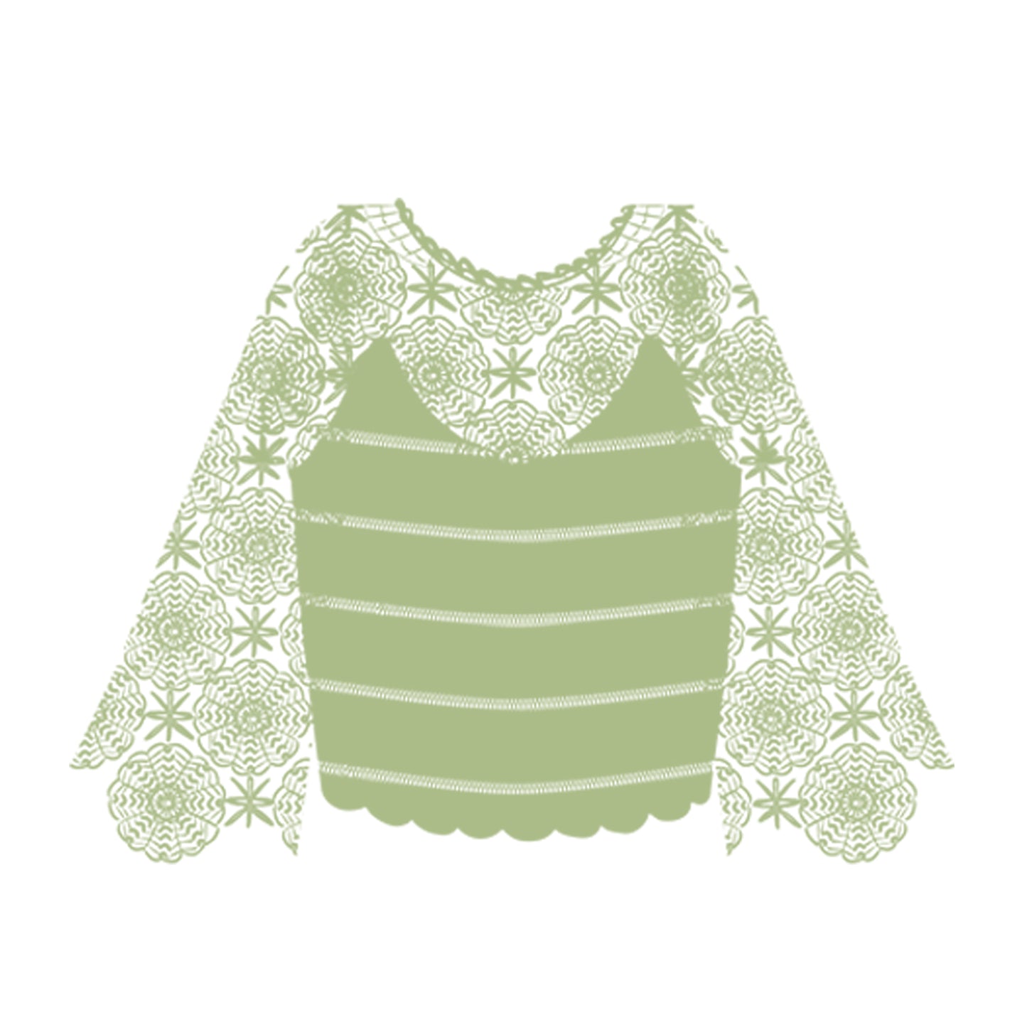 Summer Lace Pullover Crochet Yarn Kit | Feng Series | Susan's Family