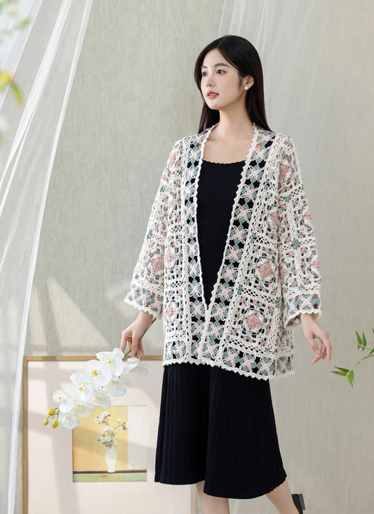 Four-Leaf Persimmon Coat Crochet Kit