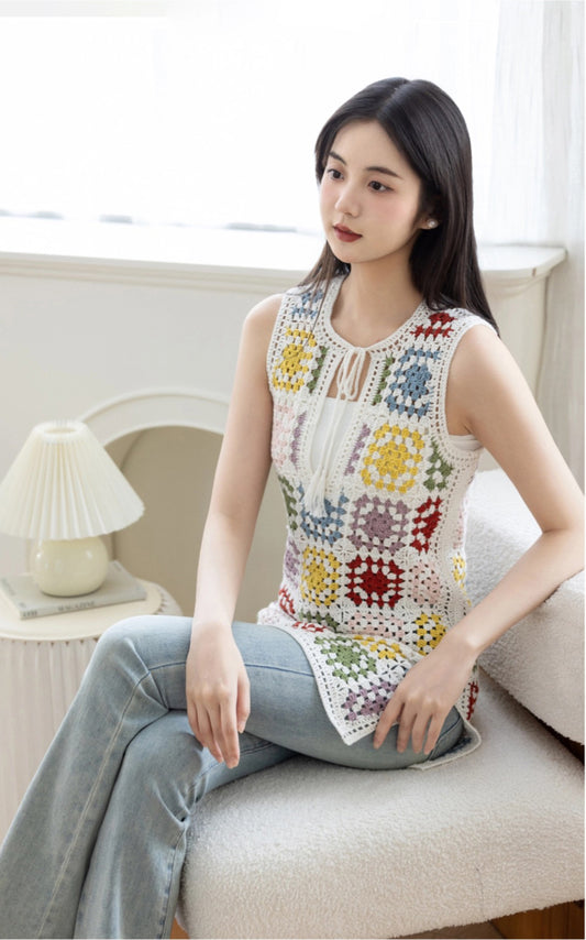 Rainbow Pullover Crochet Yarn Kit