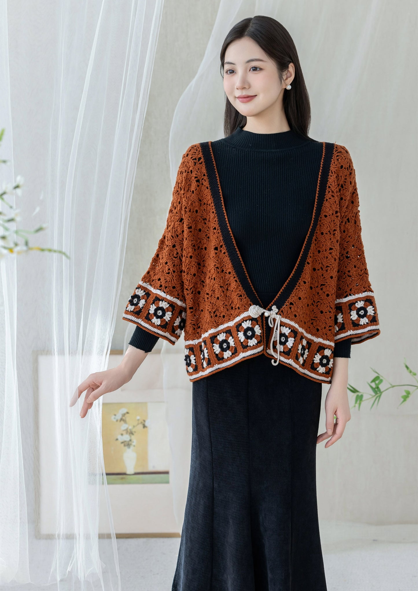 Jade Night Cardigan Crochet Yarn Kit
