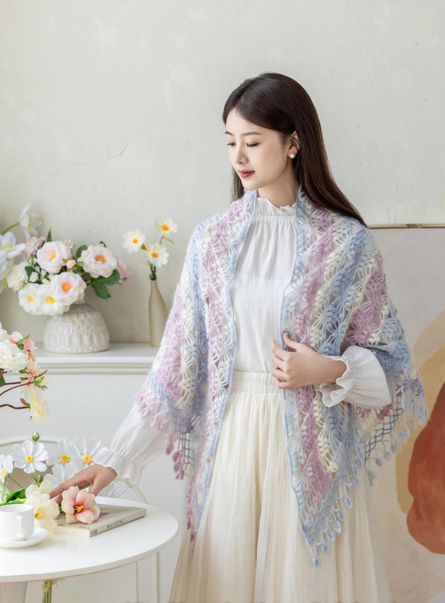 Grape Shawl Crochet Yarn Kit