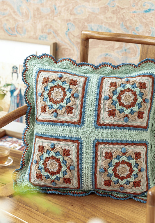 Lotus Caisson Reversible Pillowcase Crochet Kit