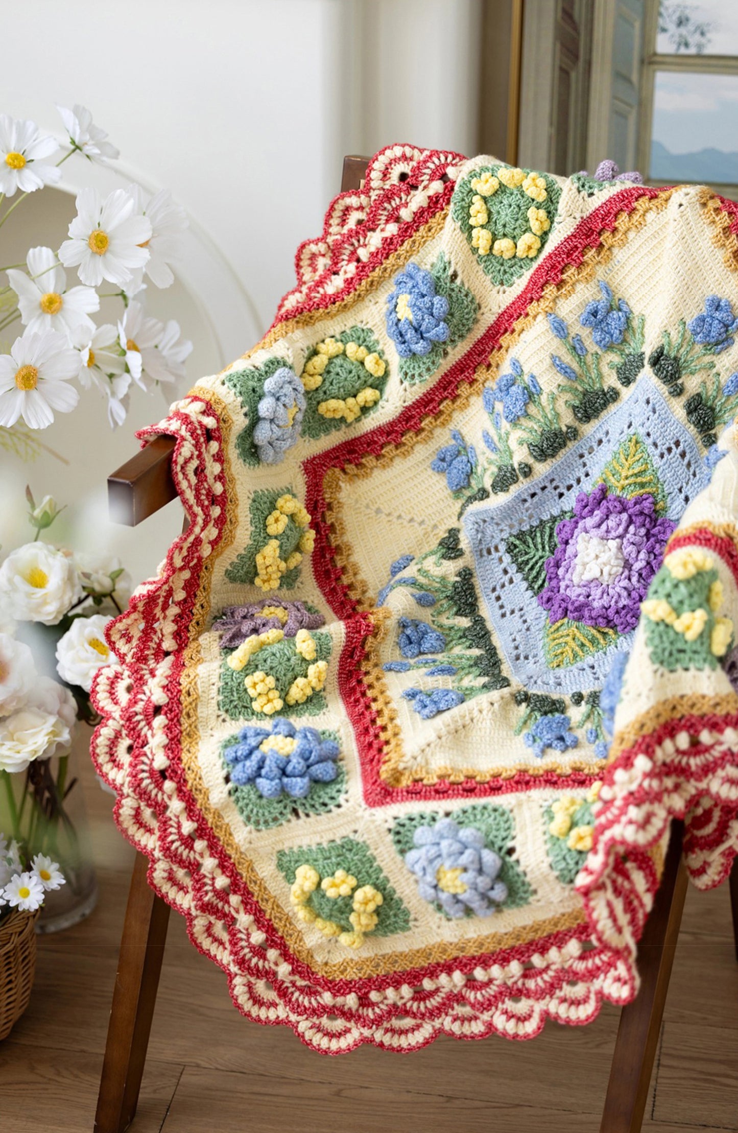 Summer Garden Blanket Crochet Yarn Kit