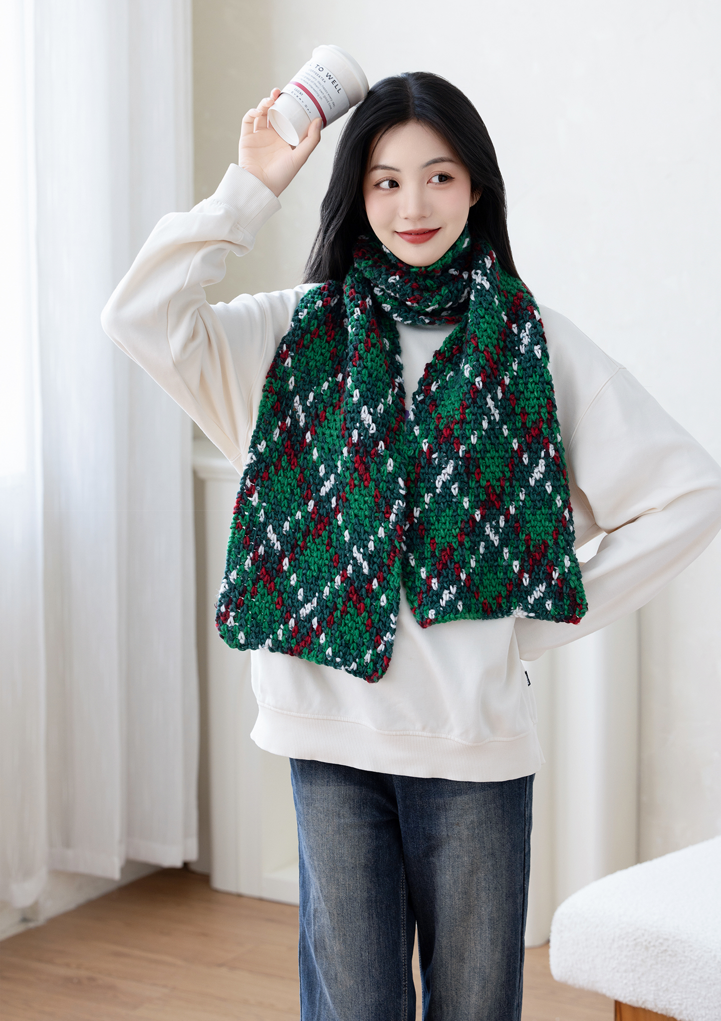 Magic Cube Scarf Digital Pattern