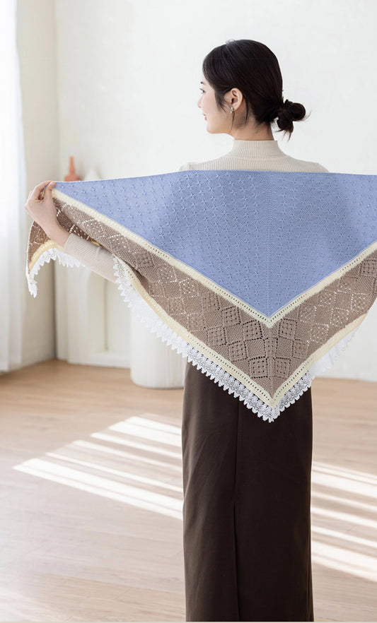 Peach Shawl Knit Kit