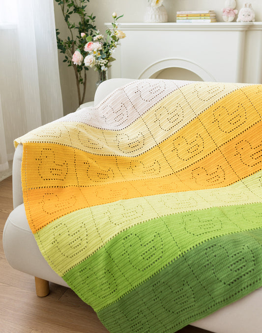 Rainbow Square Blanket Crochet Yarn Kit