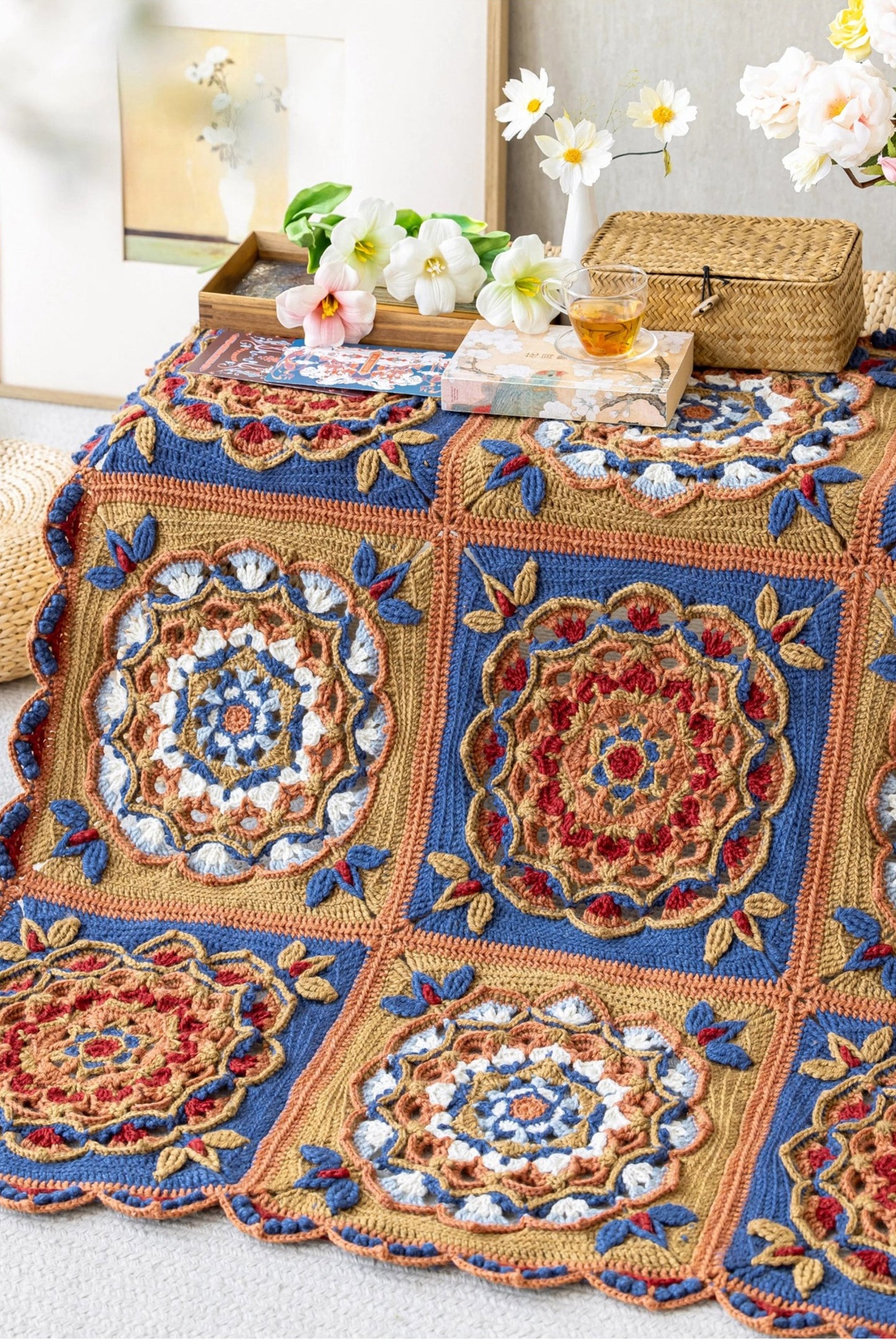 Nine Caissons Blanket Crochet Kit