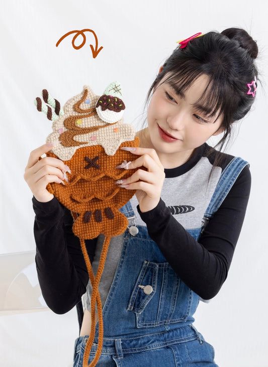 Taiyaki Ice Cream Bag Crochet Pattern